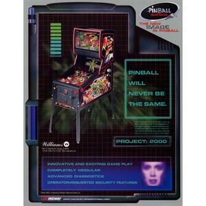 Pinball 2000 Original NOS FLYER Revenge From Mars System Art Print Promo